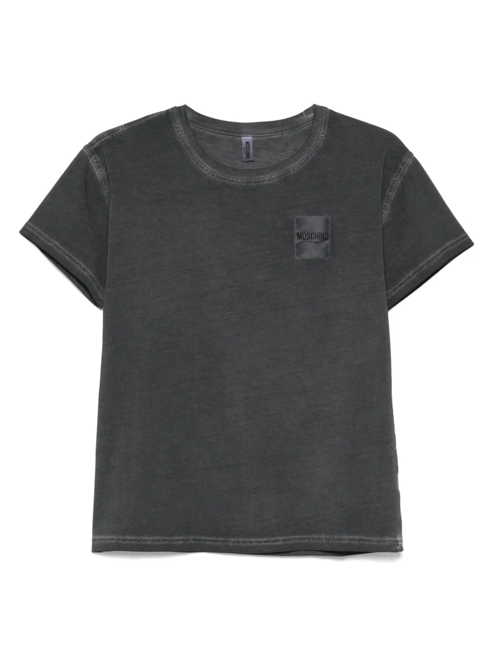 Moschino T-shirt met logopatch Grijs