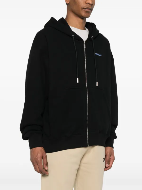 OFF-WHITE オフホワイト ジップアップパーカー BARBER ARROW Off-White Barber Arrow パーカー | ブラック | FARFETCH JP