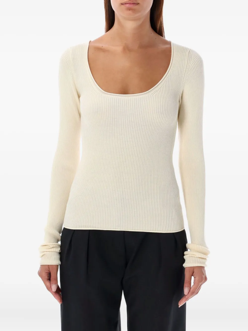 Rhea suéter con cuello redondo | blanco | Image 1