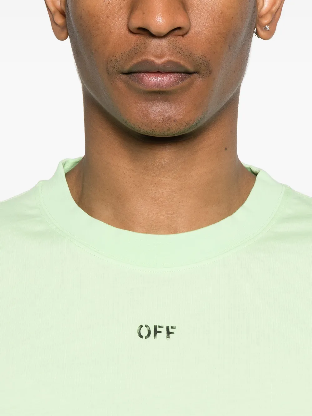 Off-White 오프 스탬프 티셔츠 | 그린 | FARFETCH KR