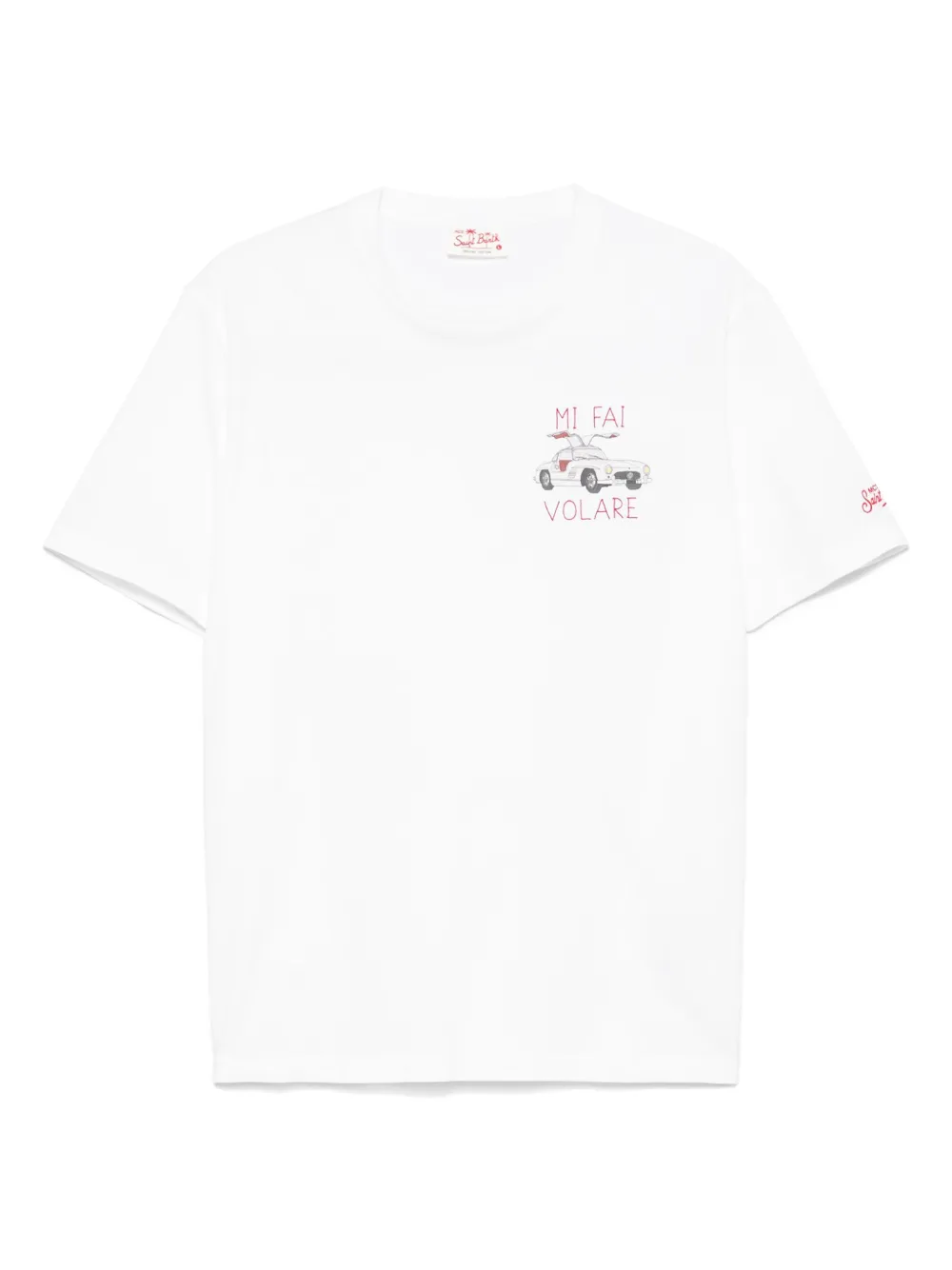 MC2 Saint Barth T-shirt met geborduurde tekst Wit