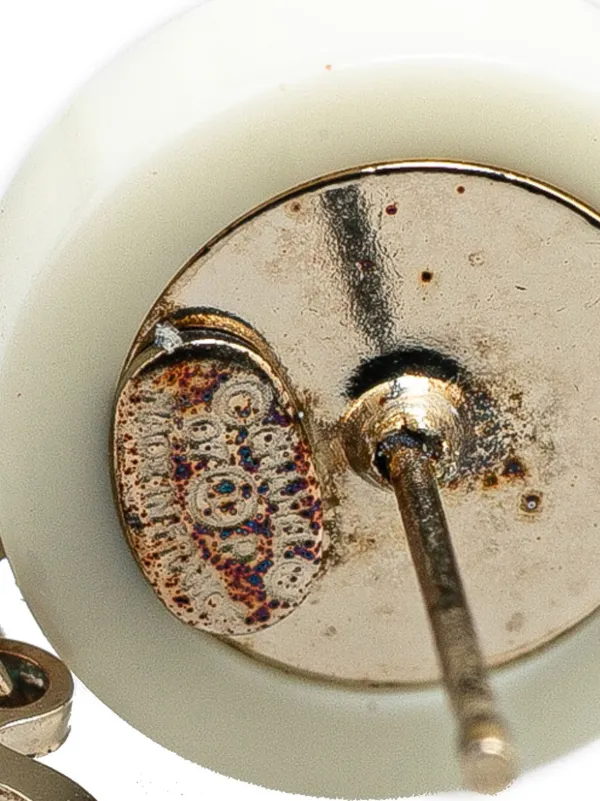 CHANEL Pre-Owned 2007 Gold Plated Acrylic CC Dangle Coco Chanel