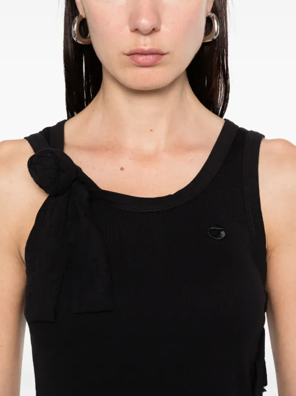 COPERNI 売れ筋商品|||コペルニ Tシャツ トップス レディース Tank tops Black Coperni Distressed Rose Tank Top | Black | FARFETCH