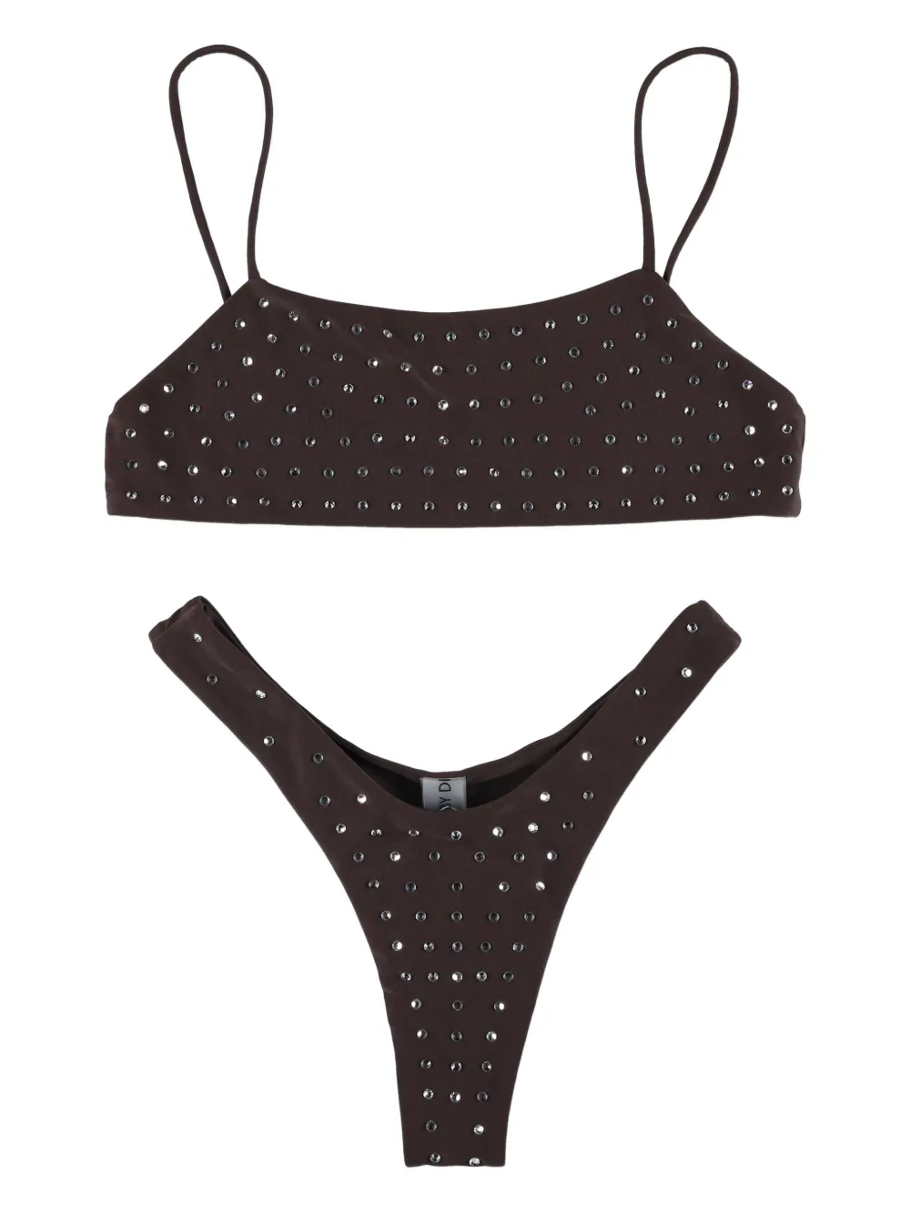 Swim By Di crystal-embellished bikini - Marrone