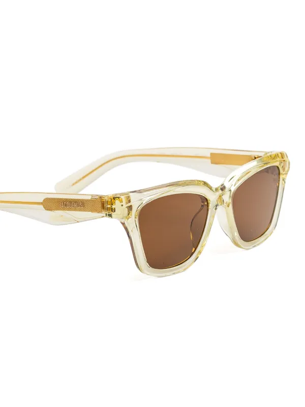 Jacquemus square-frame Sunglasses | Yellow | FARFETCH display picture 2