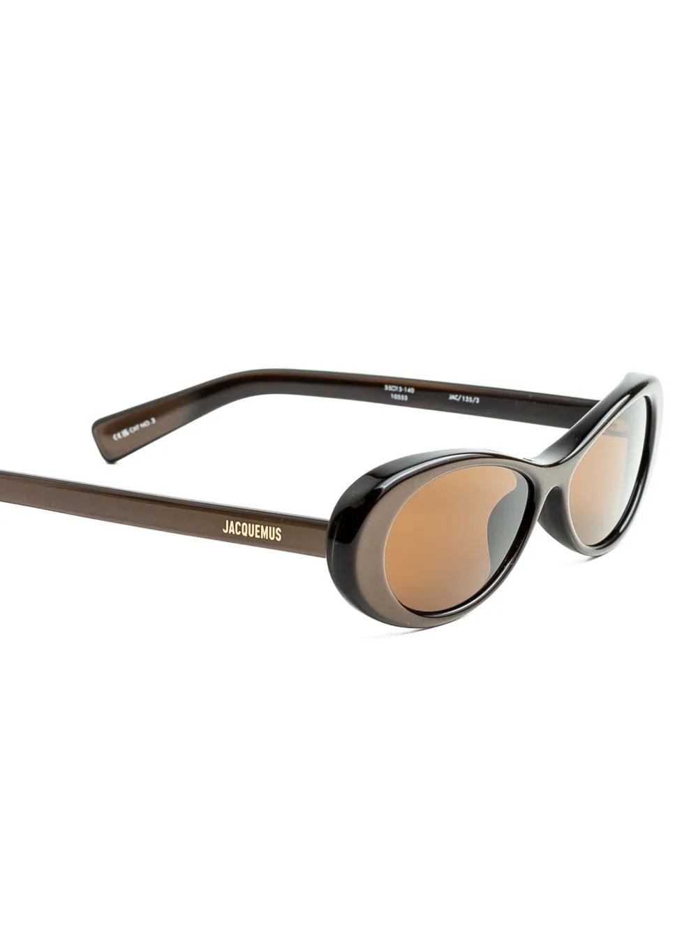 Jacquemus Zonnebril met cat-eye montuur Bruin