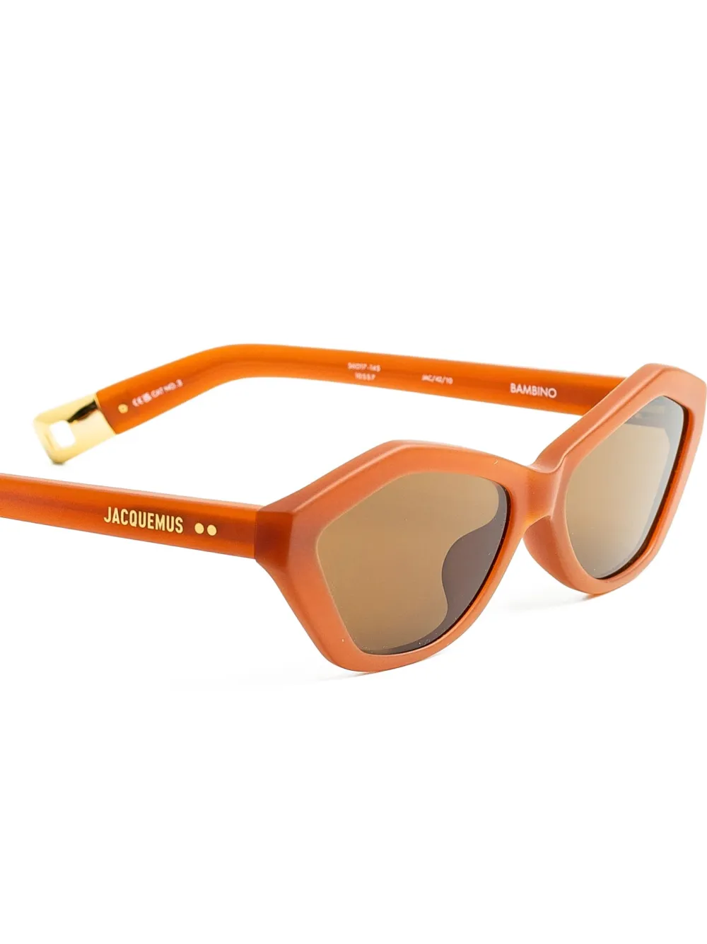 Jacquemus Zonnebril met cat-eye montuur Bruin