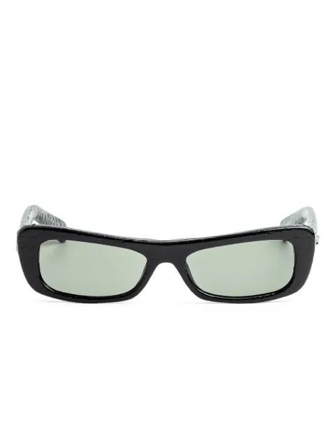 Jacquemus Capri crocodile-effect rectangular sunglasses