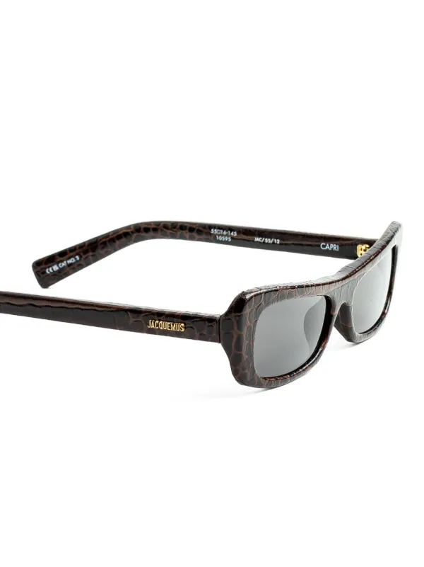 Jacquemus スクエアフレーム サングラス | ブラウン | FARFETCH JP
