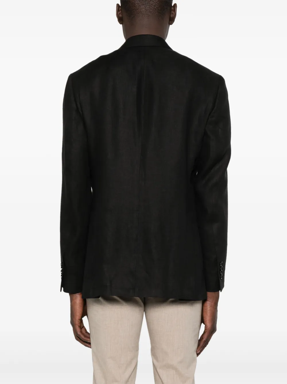 Lardini Linnen blazer Zwart