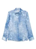 Ermanno Scervino floral-jacquard shirt - Blue