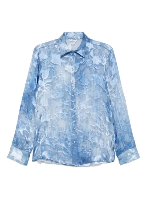 Ermanno Scervino camisa con motivo floral en jacquard