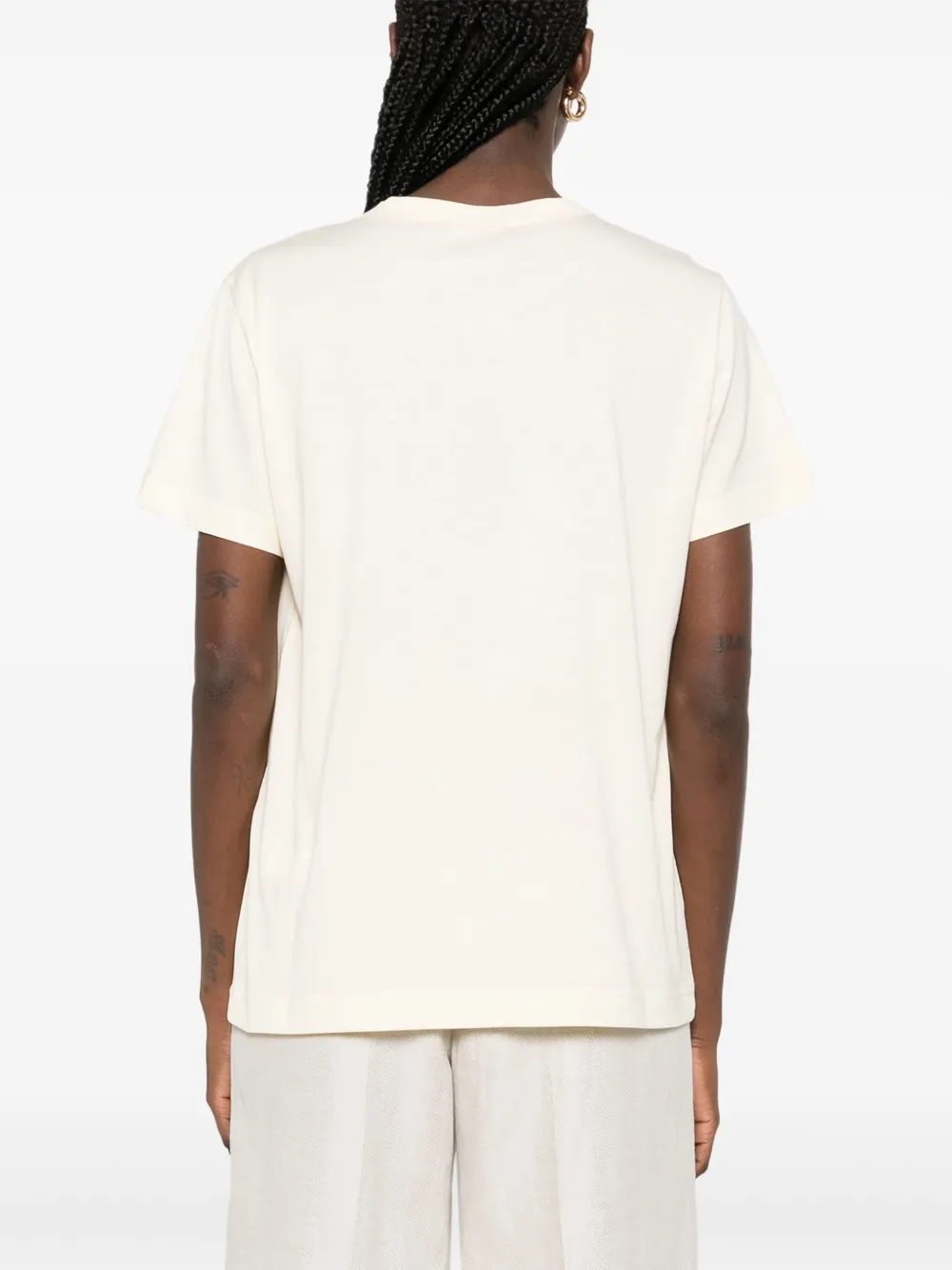 Fabiana Filippi Filo T-shirt met diamantdetail Beige