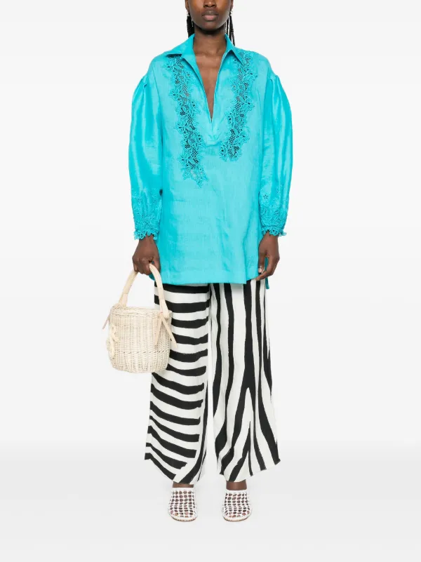 Ermanno Scervino Embroidered Blouse | Blue | FARFETCH