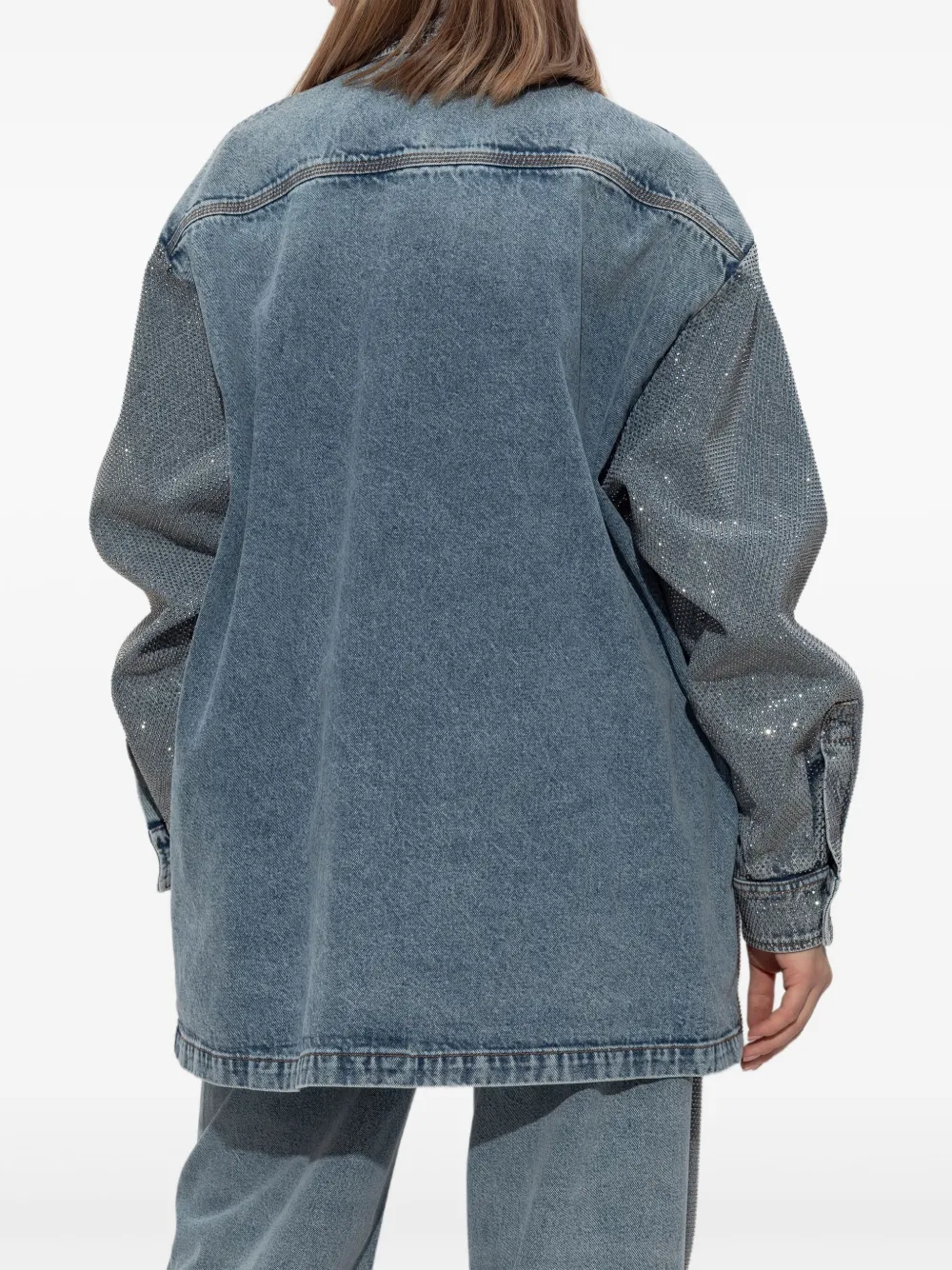 Stella McCartney Shirt verfraaid met stras Zilver