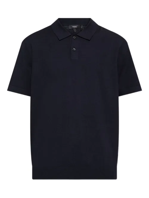 Theory fine-knit polo shirt - Noir - Theory - Modalova