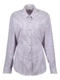Rabanne striped button-up shirt - Blue
