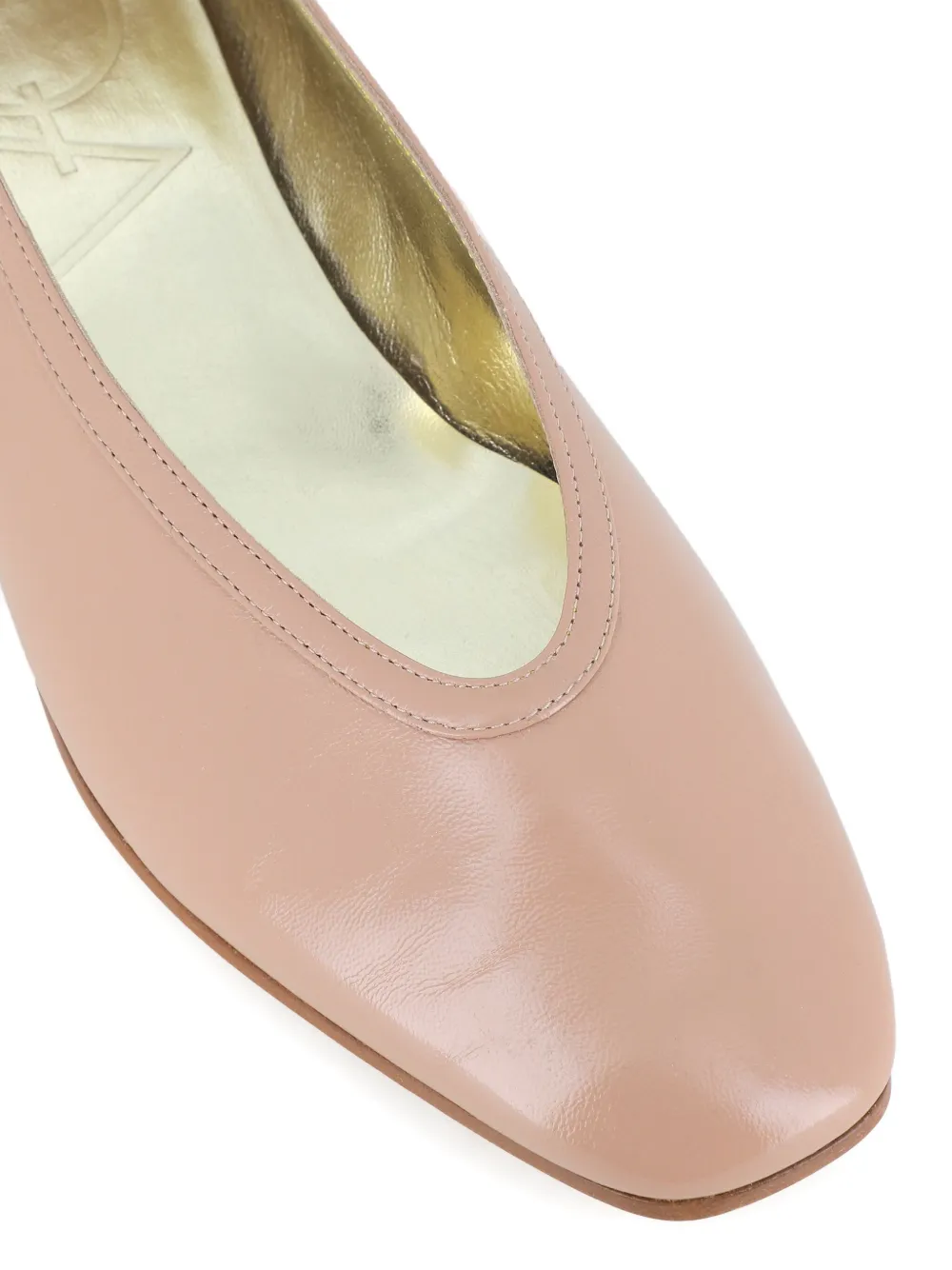 Tassinari Leather Ballerina Shoes In ニュートラル