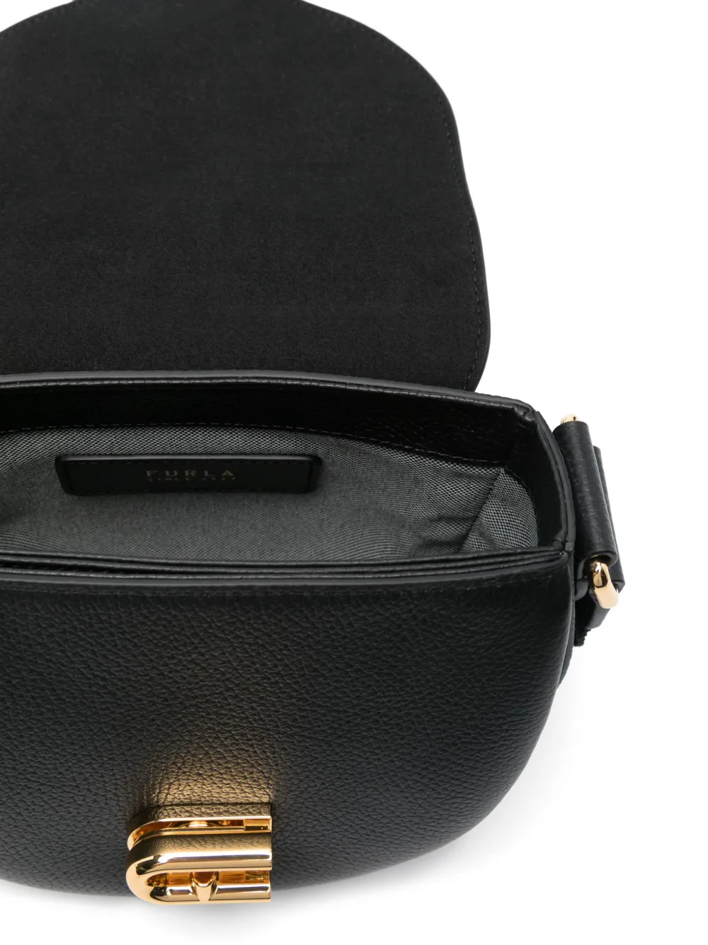 Furla Leren crossbodytas Zwart