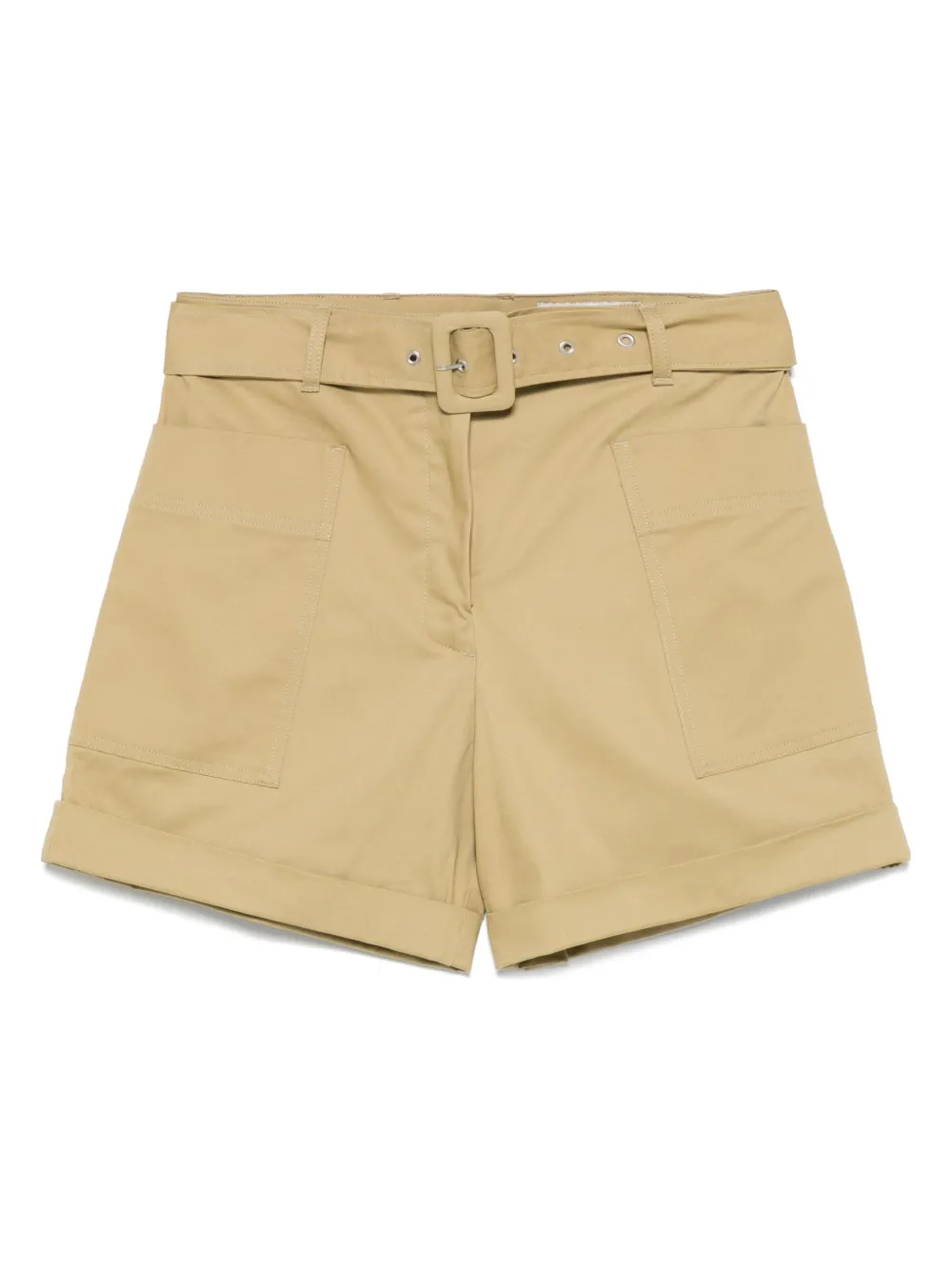 Officine Generale Twill katoenen shorts Beige