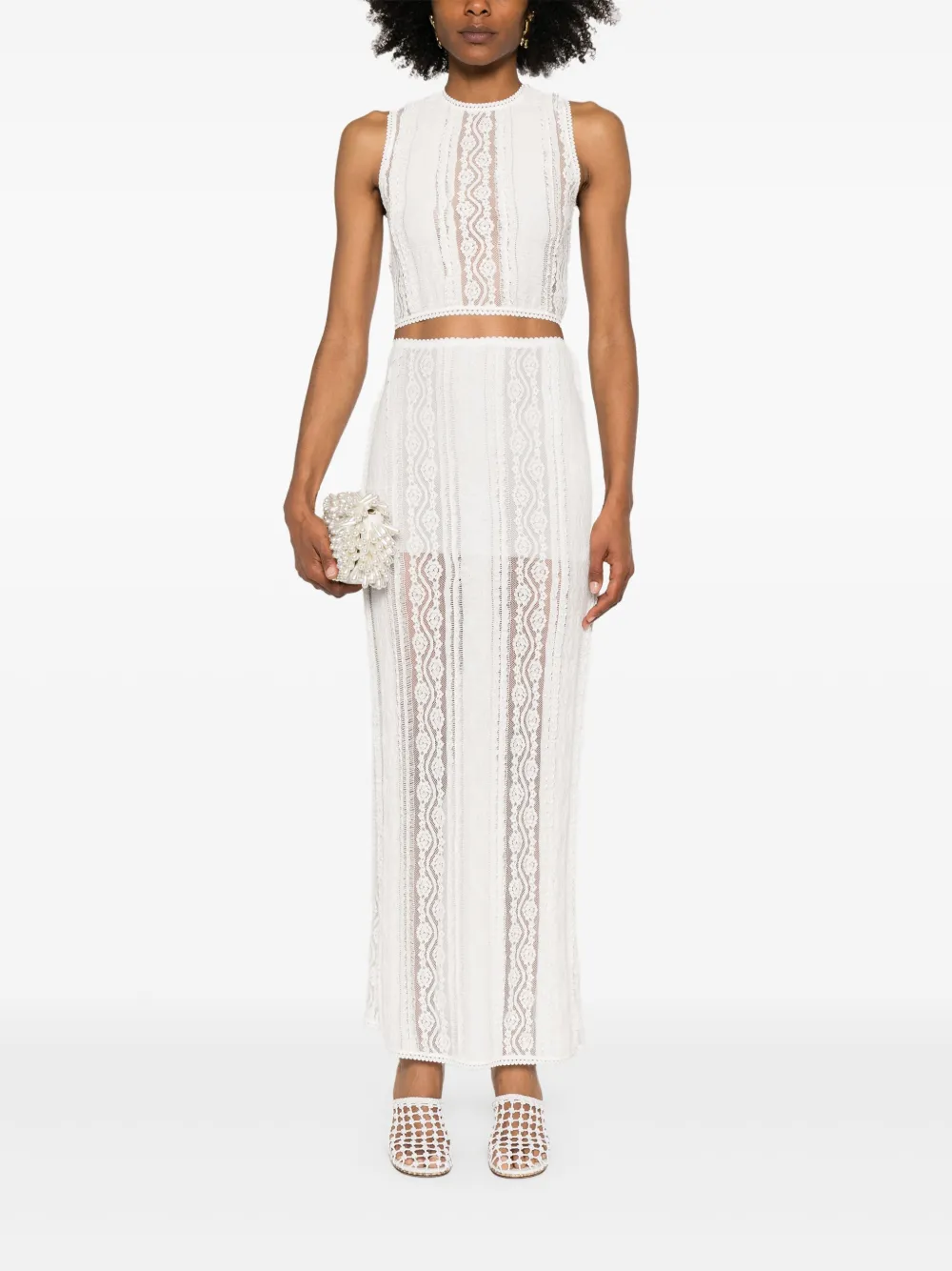 Shop Charo Ruiz Asteria Top In White
