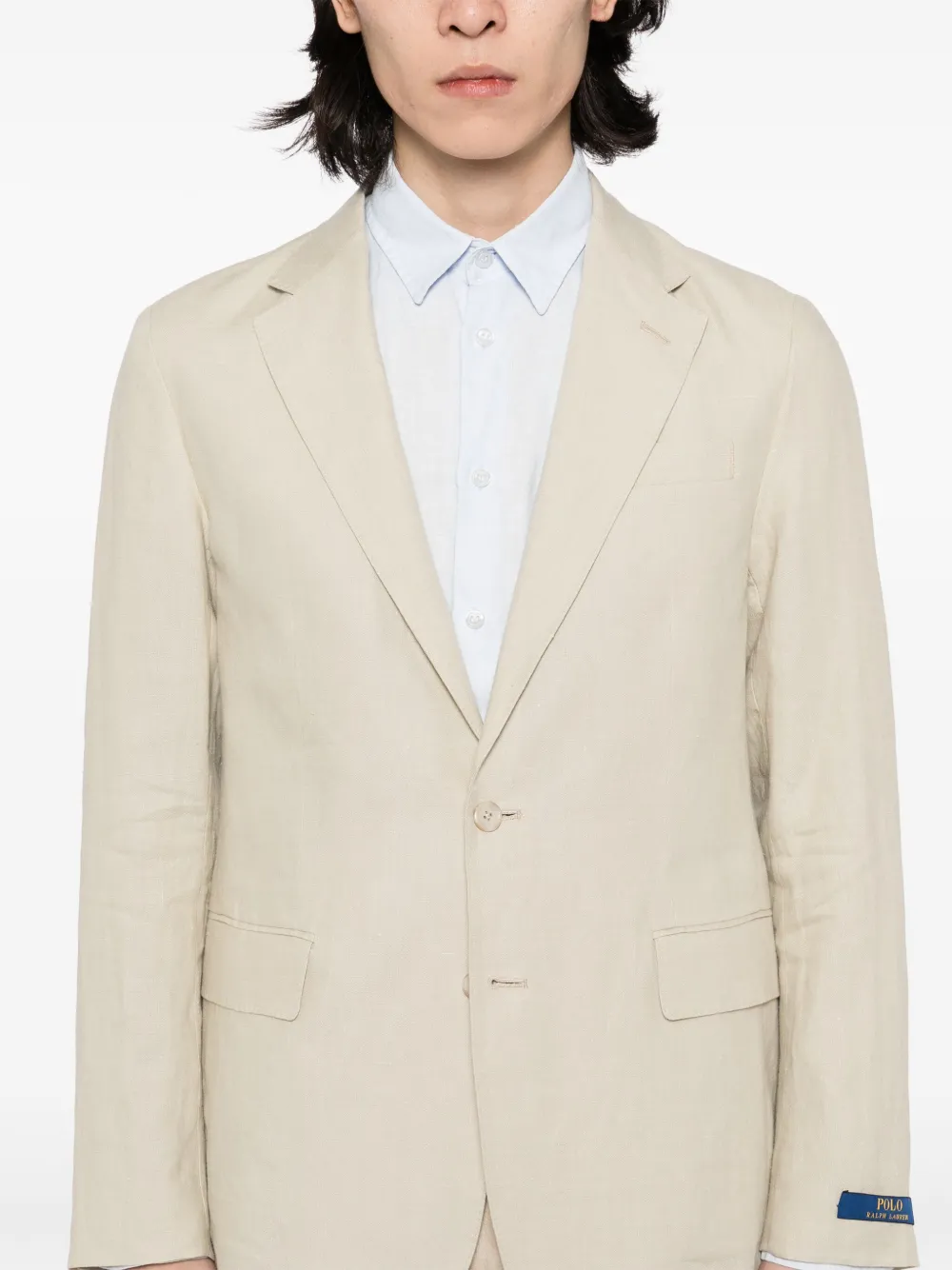 Polo Ralph Lauren Blazer met enkele rij knopen Beige
