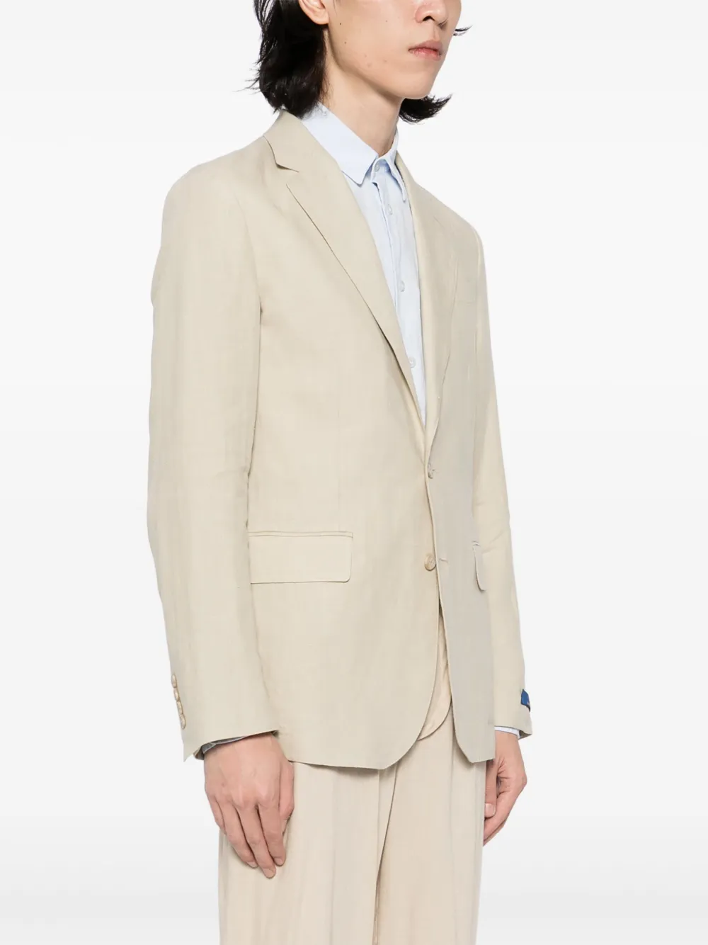 Polo Ralph Lauren Blazer met enkele rij knopen Beige