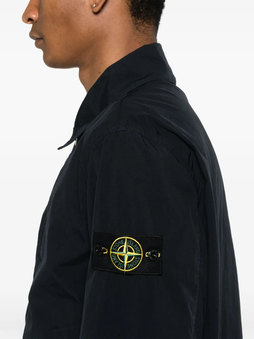 Stone Island Jack met Compass-logopatch Blauw