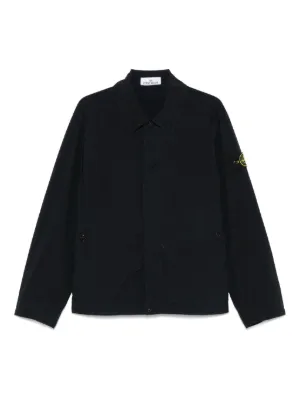Stone Island ジップアップ シャツジャケット | ブラック | FARFETCH JP