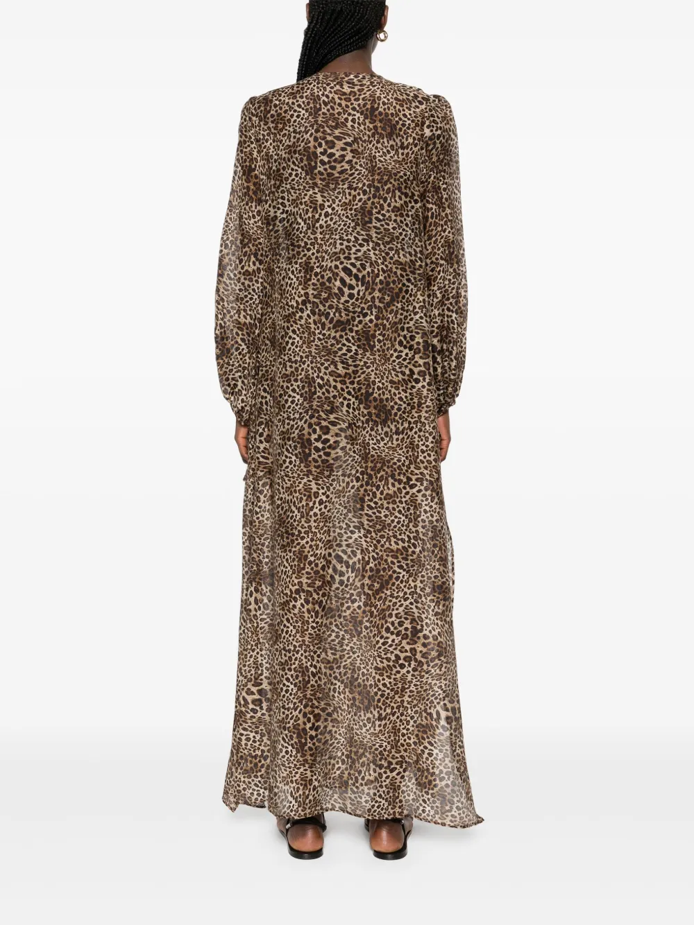 Anjuna Maxi-jurk met print Bruin