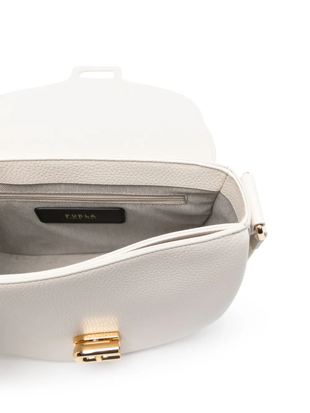 Shop Furla Small Lotus Cross Body Bag In White