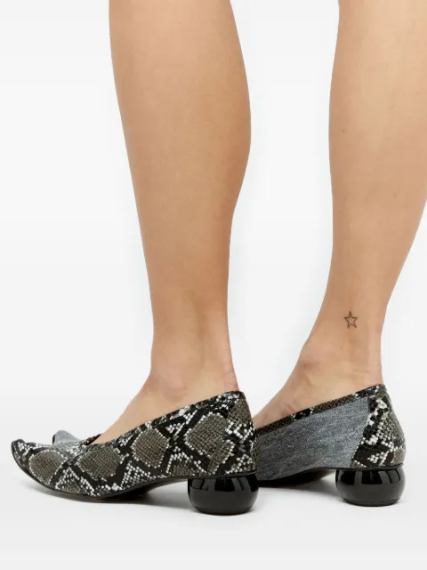 Paula Canovas del Vas 30mm Diablo snakeskin-print pumps