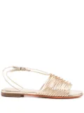 Santoni metallic flat sandals - Gold