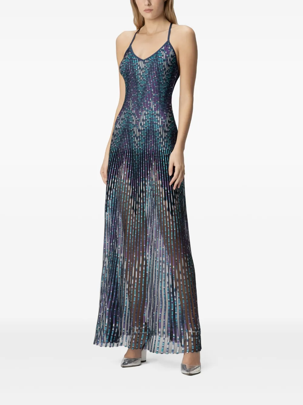 Missoni Jurk met zigzag patroon - Blauw