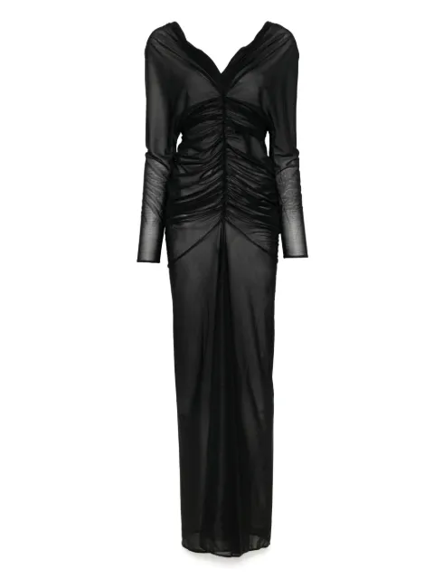Atlein vestido midi con diseño fruncido