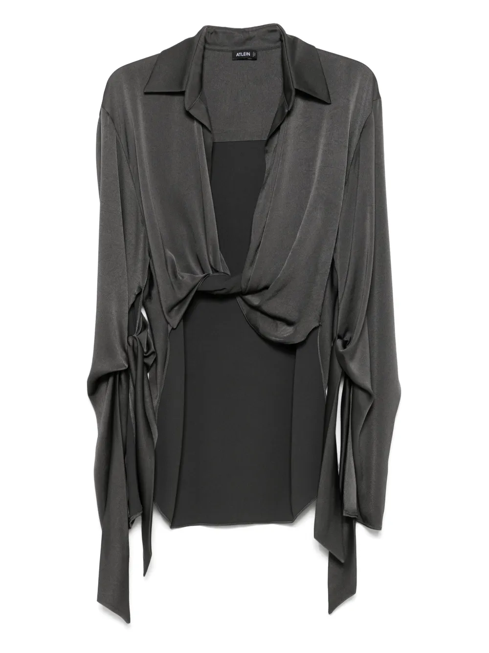 Atlein twist-detailing blouse | Grey | Image 1