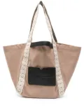 Coccinelle C-Bounce canvas tote bag - Brown
