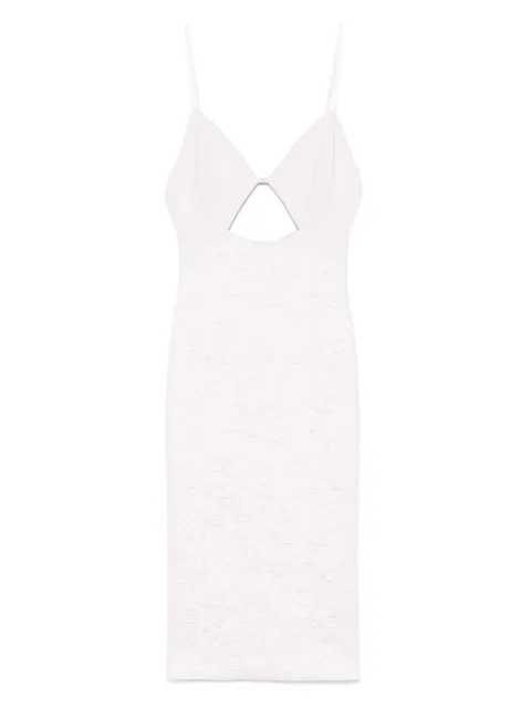 Elisabetta Franchi floral-jacquard midi dress