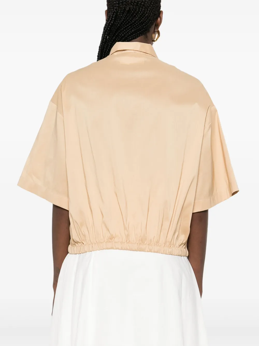 Fabiana Filippi Blouse met trekkoord Bruin