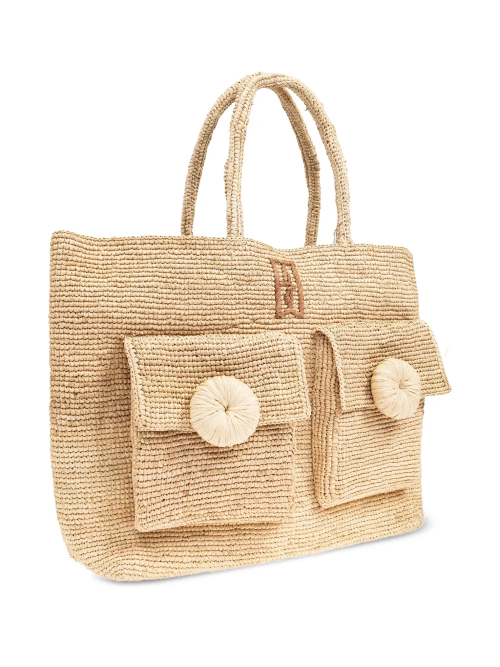By Malene Birger Raffia Tote Bag In Neutrals