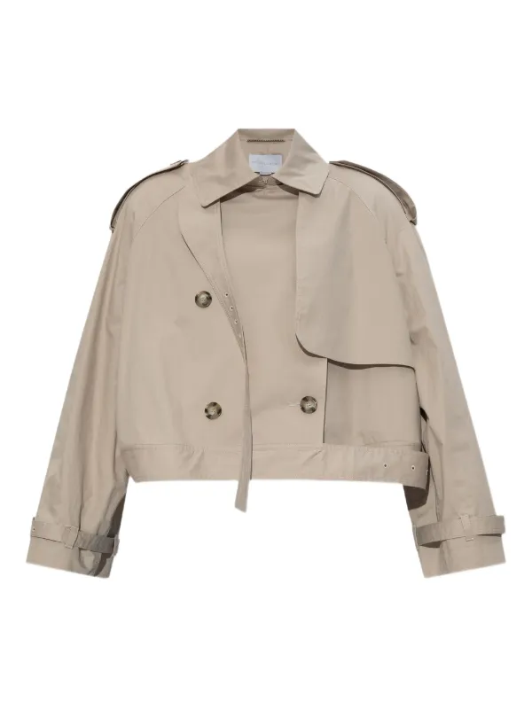 Stella McCartney Cropped Trench Jacket in Neutrals
