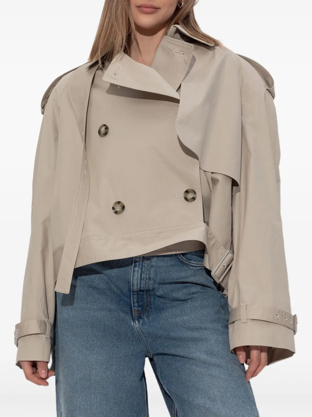 Stella McCartney Cropped trenchcoat Beige
