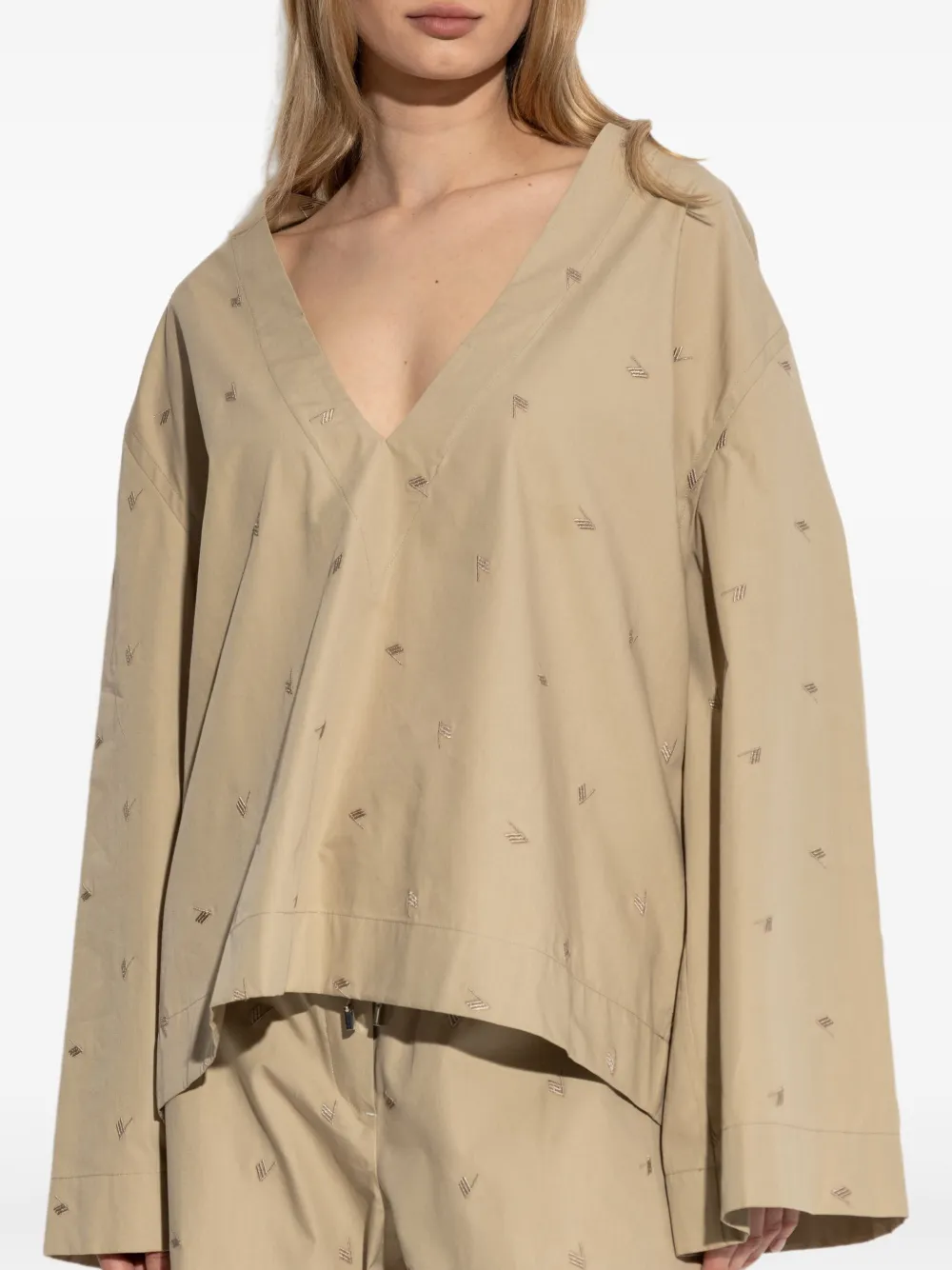 The Attico Estate Meraviglios blouse Beige