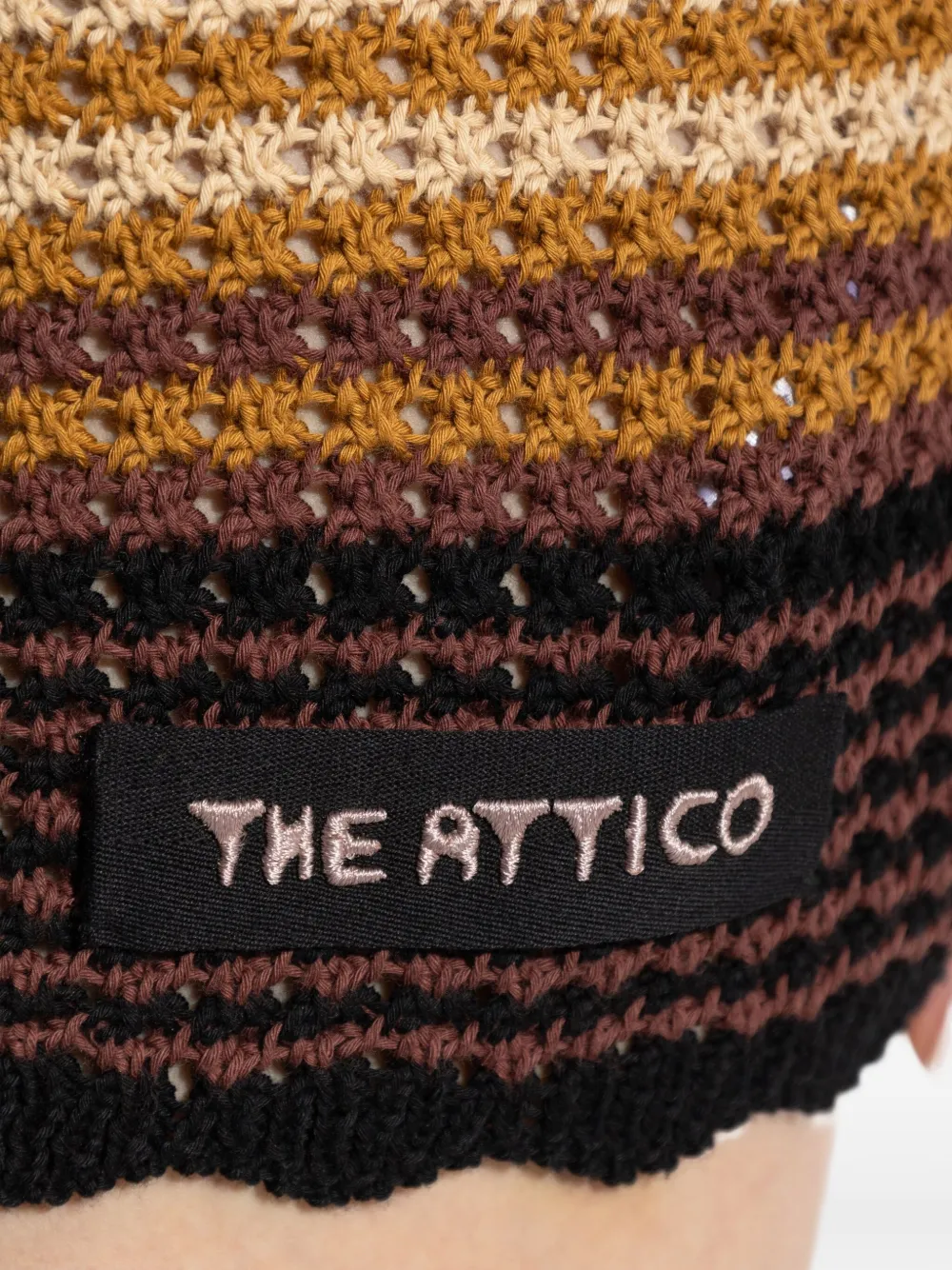 The Attico Estate Meravigliosa katoenen jurk Bruin