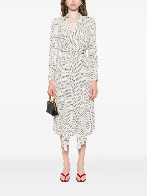 Elisabetta Franchi polka-dot Midi Dress | Neutrals | FARFETCH