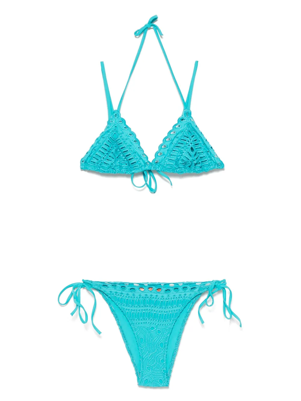 Ermanno Scervino Bikini met borduurwerk Blauw