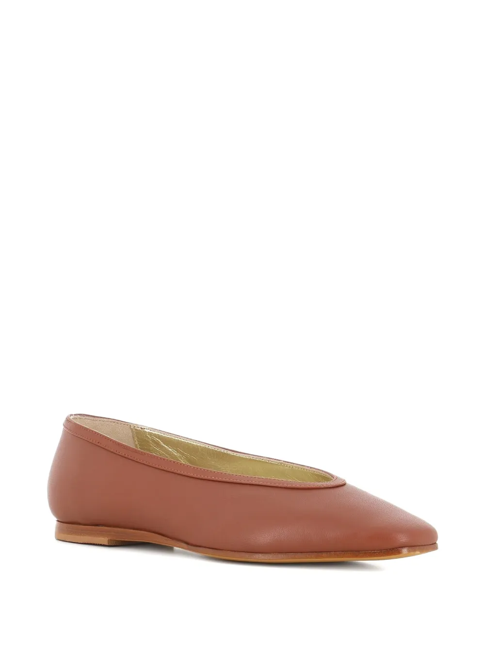 Tassinari leather ballerina shoes - Bruin