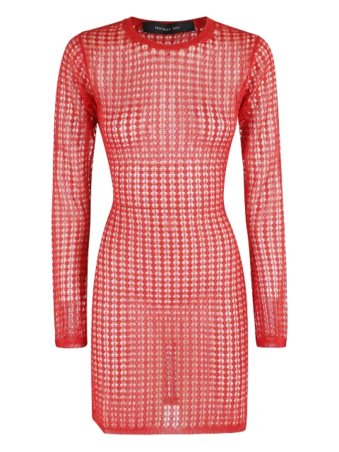 Federica Tosi semi-sheer open-knit minidress