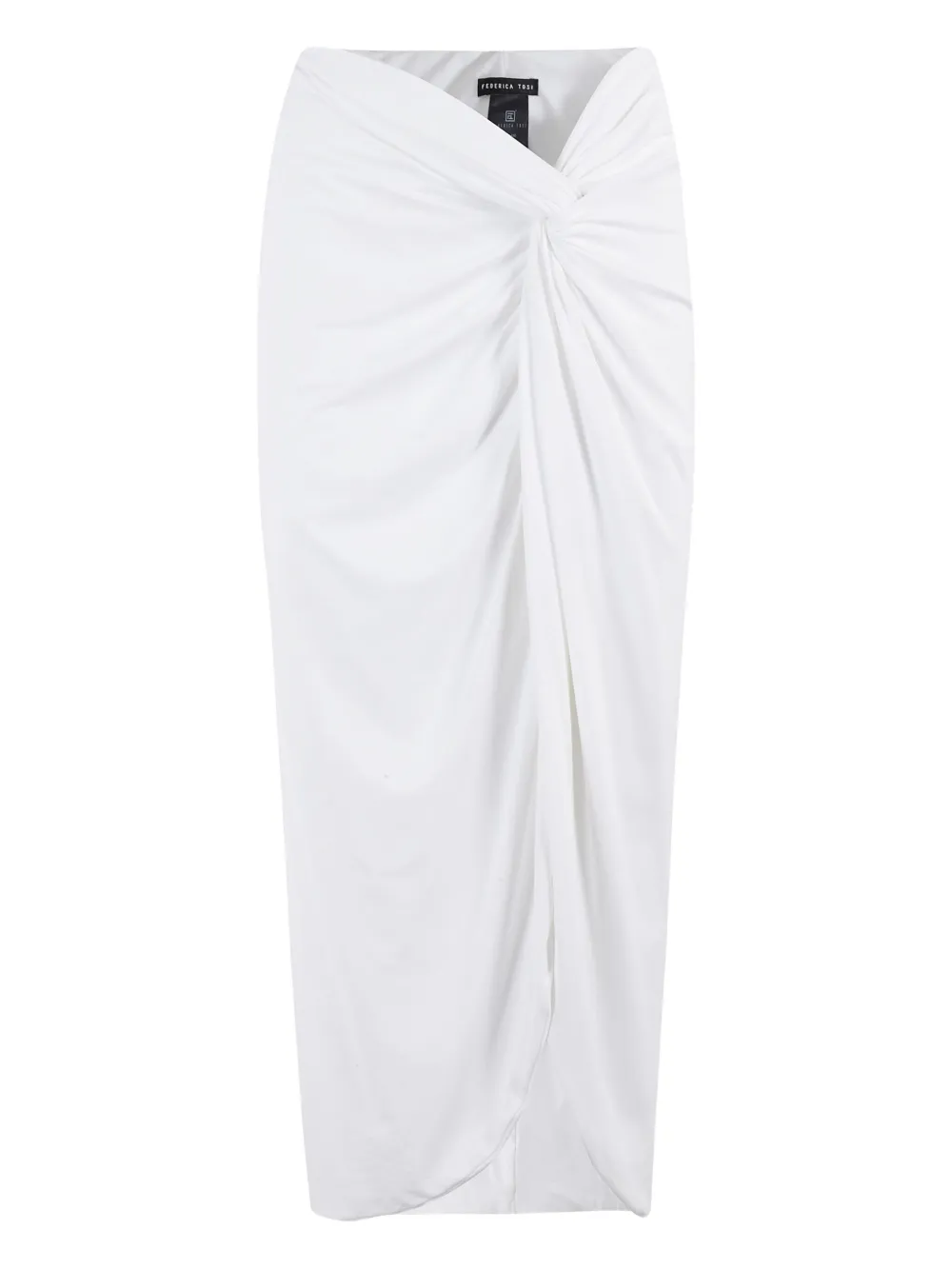 Federica Tosi Maxi-rok met gesmockt detail Wit