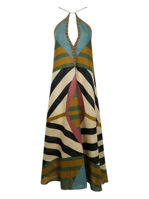 Volantis vestido midi de seda